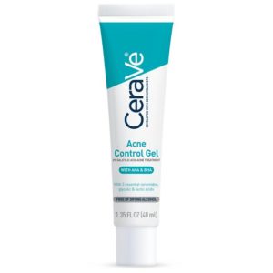 CeraVe Salicylic Acid Acne Control Gel Treatment with Glycolic Acid and Lactic Acid, AHA/BHA Acne Treatment for Face, 1.35 fl oz.
