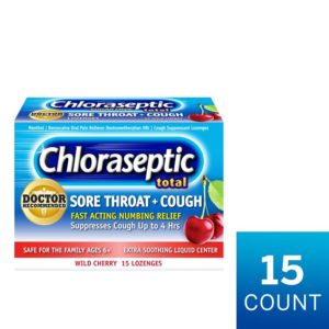 Chloraseptic Total Wild Cherry Lozenges,15ct (Packaging may vary)