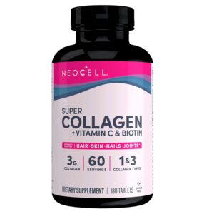 Neocell Super Collagen with Vitamin C & Biotin -180 tablets (Packaging may vary) - 2 MONTH SUPPLY