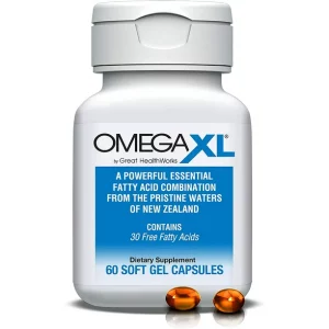 OmegaXL Support for Joint & Muscle Health, Mobility & Joint Pain Relief - 30+ Fatty Acids Green-Lipped Mussels No Fishy Aftertaste - 60 Softgels