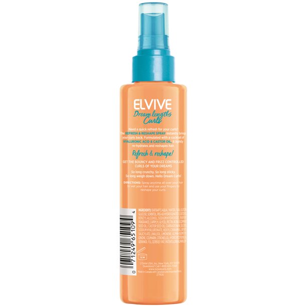 L'Oreal Paris Elvive Dream Lengths Curls Refresh and Reshape Spray Paraben-Free, 4.4 fl. oz. - Image 4