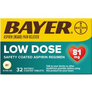 Aspirin Bayer Low Dose Coated Tablets, 81mg, 32 Ct