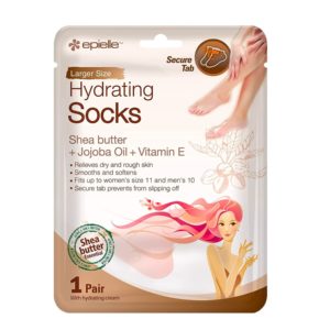 Epielle Hydrating Foot Masks for foot cracked and dry heel to toe and callus Spa Masks - Shea butter + Jojoba Oil + Vitamin E
