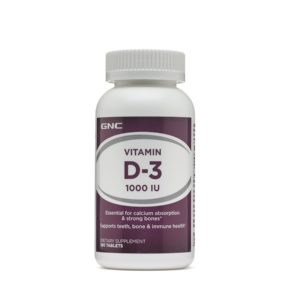 GNC Vitamin D-3 1000 IU, 180 Tablets (Packaging may vary)