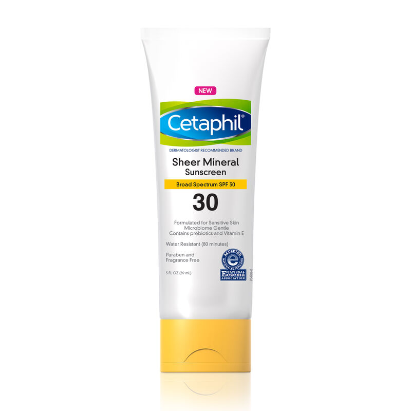 Cetaphil Sheer Mineral Sunscreen Broad Spectrum SPF 30, 3oz (Packaging may vary)