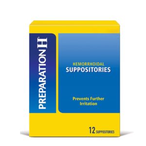 Preparation H Suppositories for Hemorrhoid Relief, Burning and Itching, 12 Count