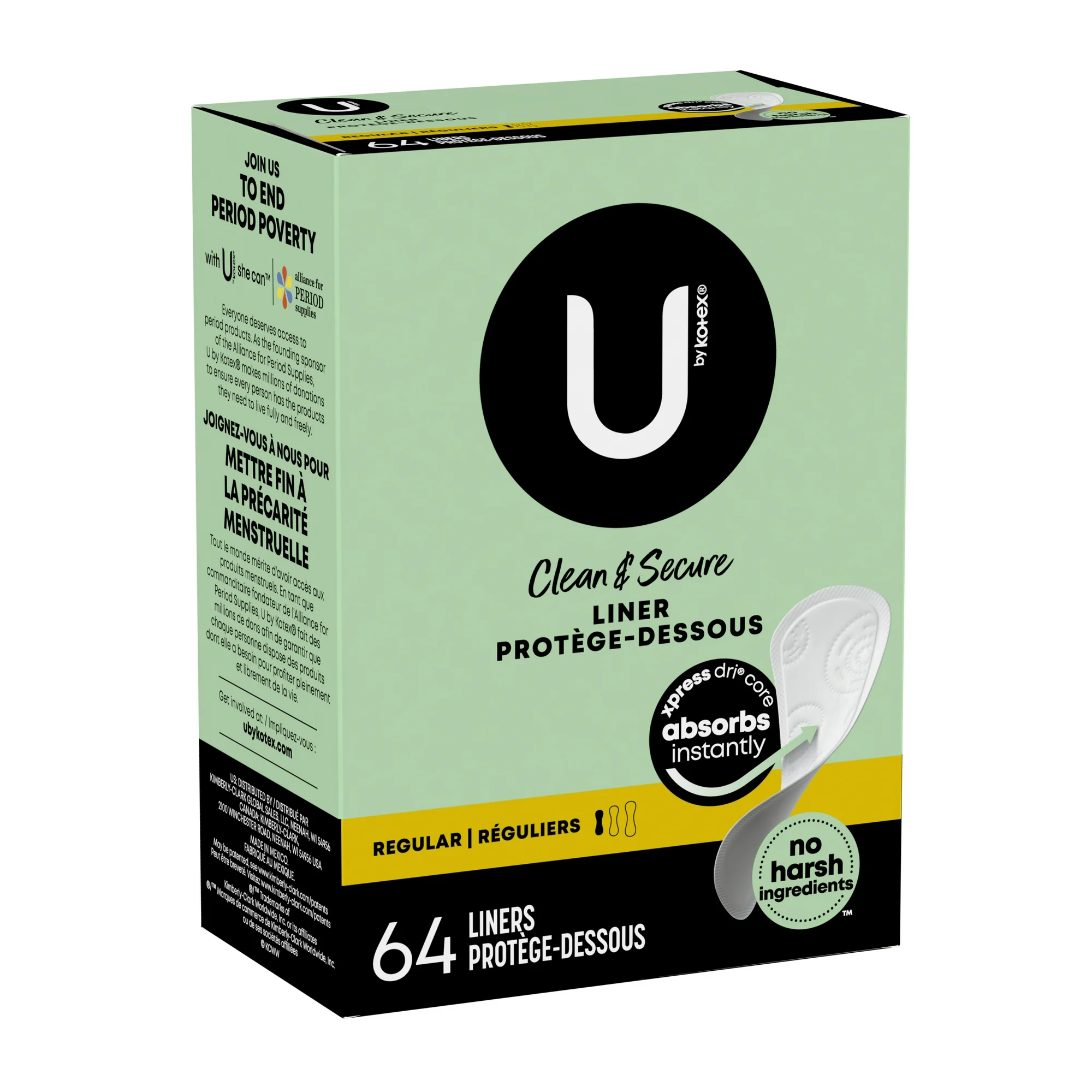 Kotex Natural Balance Lightdays Regular , 64 Liners (Packaging may vary) - Image 2