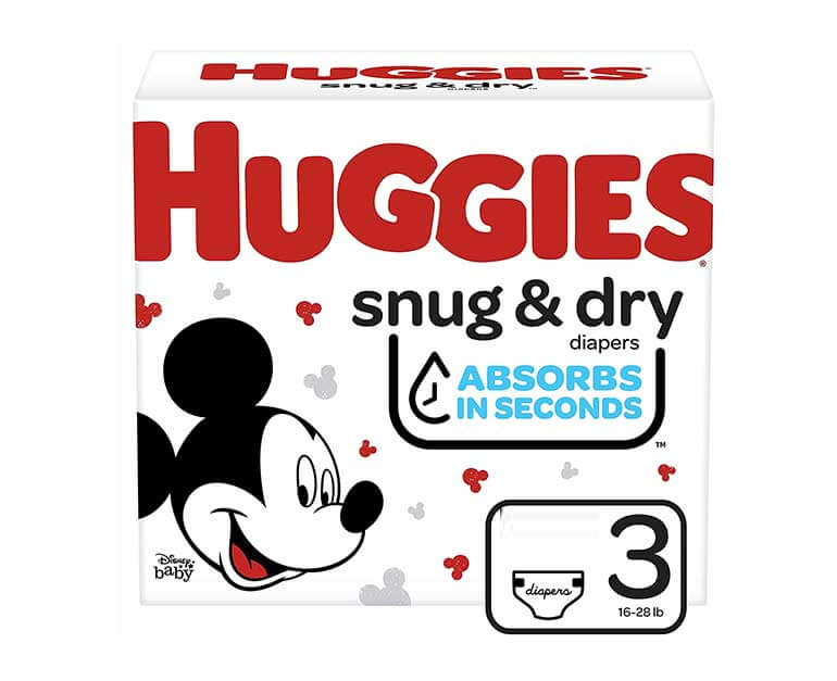 Huggies Diapers, Size 3, Snug & Dry, 88 count (Packaging/Count may vary)