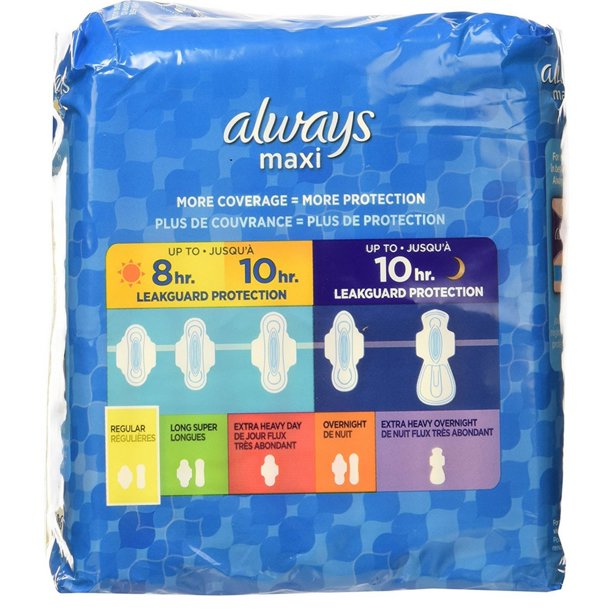 Always Maxi Regular With Wings, Unscented Pads 18 ea - Image 3