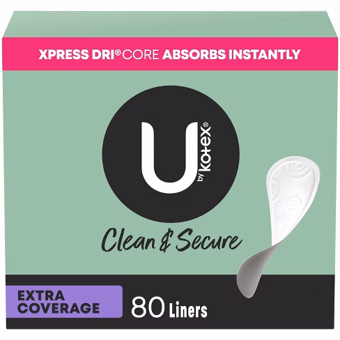 U by Kotex Security Lightdays Unscented Panty Liners Light Absorbency Extra Coverage Length, 80ct (Packaging may vary) - Image 2