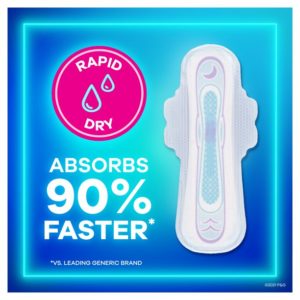 Alternative view of Always Ultra Thin Pads with Wings, Regular, Unscented, 22 Ct3