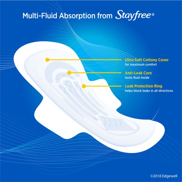 Stayfree Ultra Thin Regular Pads With Wings, Unscented, Regular, 18 Ct - Image 3