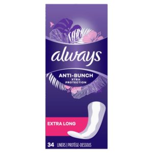 Always Xtra Protection Daily Liners Extra Long Unscented, 40 Count