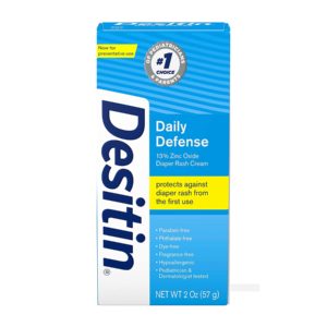 Desitin Daily Defense Baby Diaper Rash Cream with 13% Zinc Oxide, 2 oz