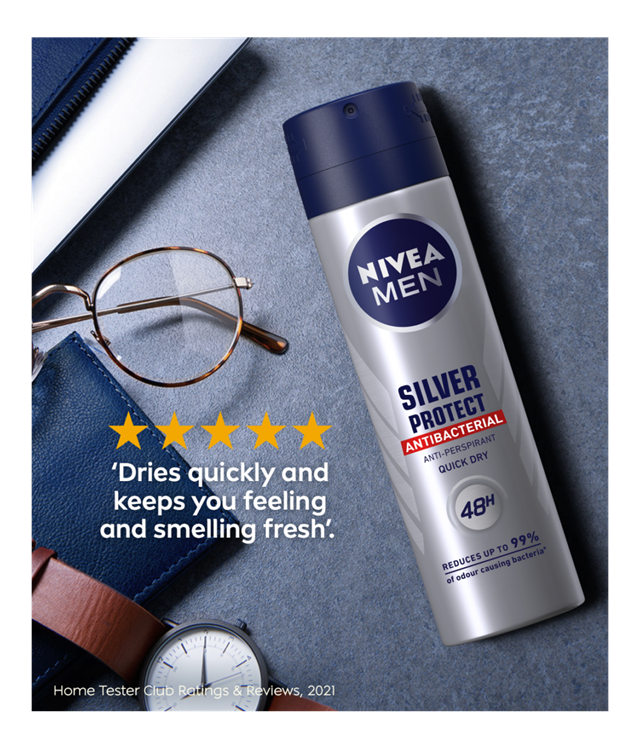 Nivea Silver Protect Anti-Perspirant Spray 150ml - Image 3