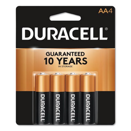 Duracell Alkaline Batteries with Duralock Technology, AA, 4/Pack