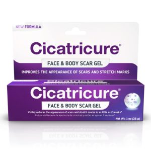 Cicatricure Face & Body Scar Gel, Reduces the Appearance of Old & New Scars, Stretch Marks, Surgery, Injuries, Burns and Acne, 1 Oz