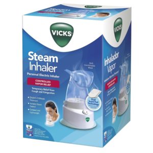 Vicks Personal Electric Steam Inhaler, V1200, Face Steamer or Inhaler with Soft Face Mask for Targeted Steam Relief, Aids with Sinus Problems, Congestion, Cough