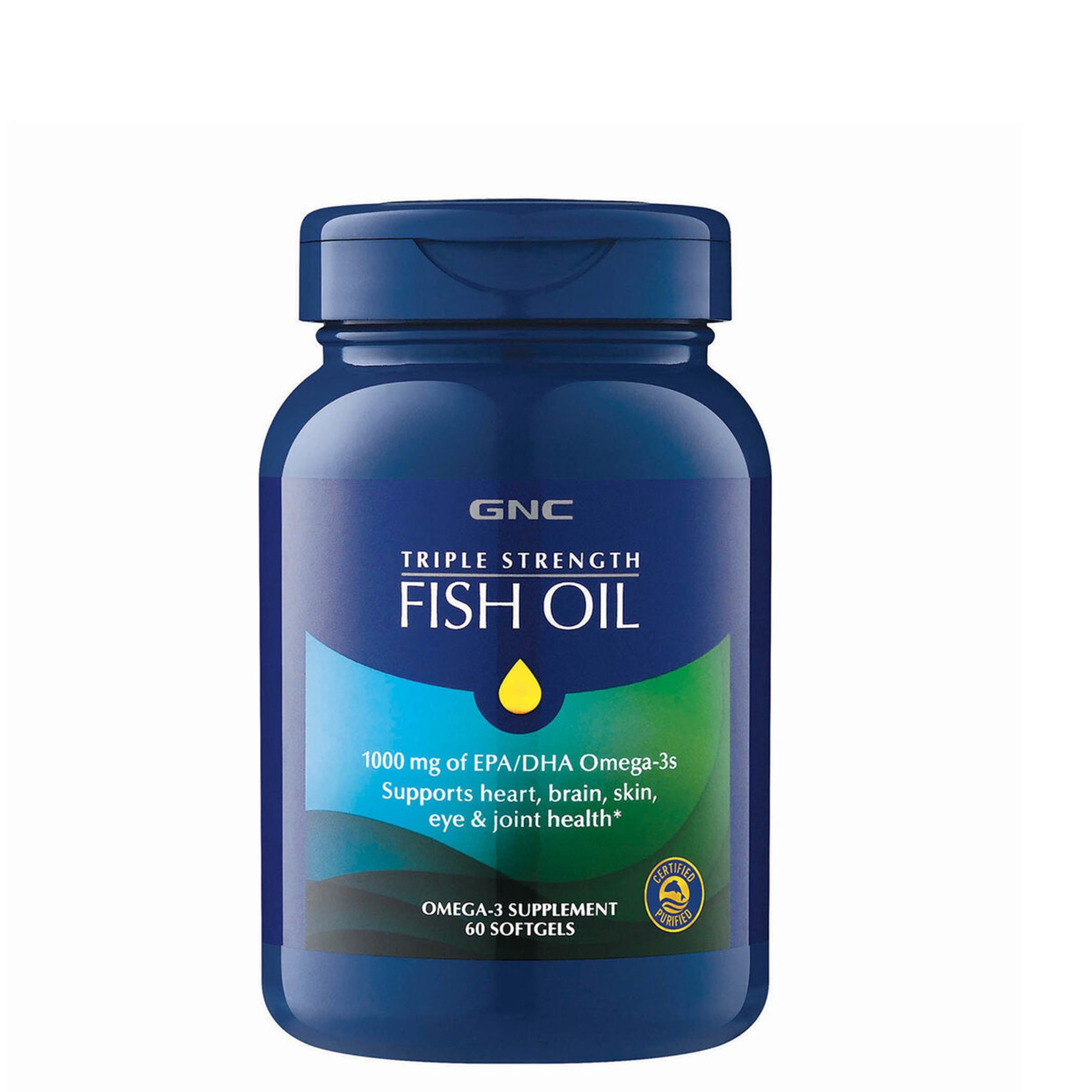 GNC Triple Strength Fish Oil, 60 Softgels