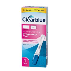 ClearBlue Pregnancy Test, Rapid Detection, 1 test (Packaging may vary)
