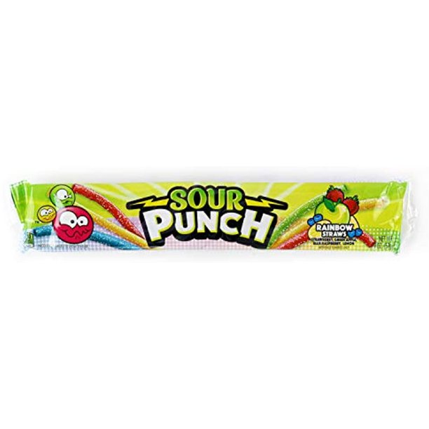 Sour Punch Rainbow Sour Straws 2Oz