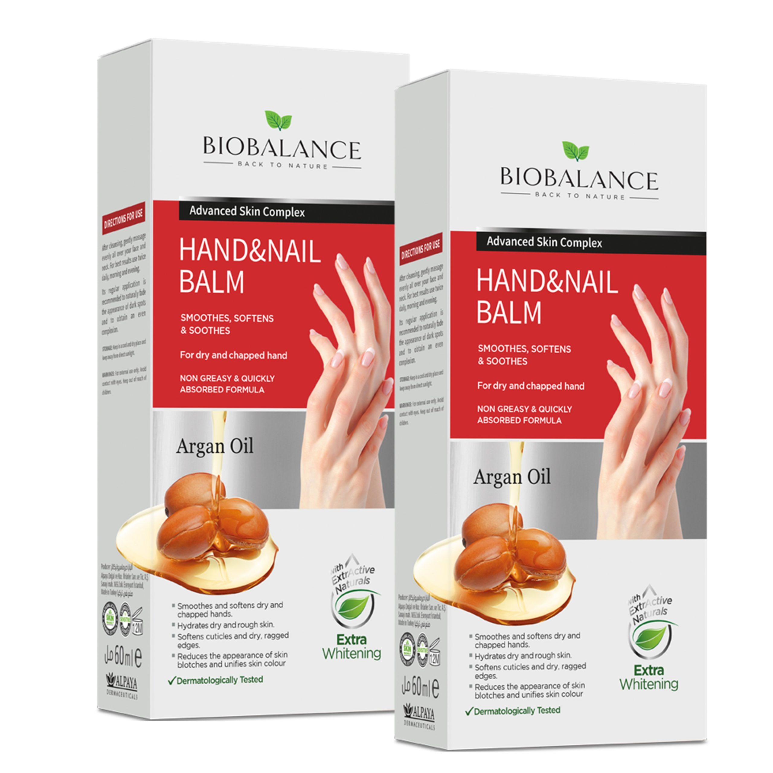 Bio Balance ARGAN OIL HAND AND NAIL BALM 60ml **2 PACK**