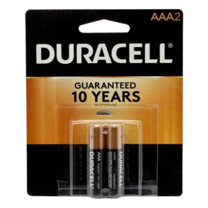 Duracell AAA 2 Pack Coppertop Alkaline Batteries