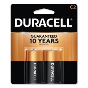 Duracell Alkaline Batteries with Duralock Technology, C, 2/Pack