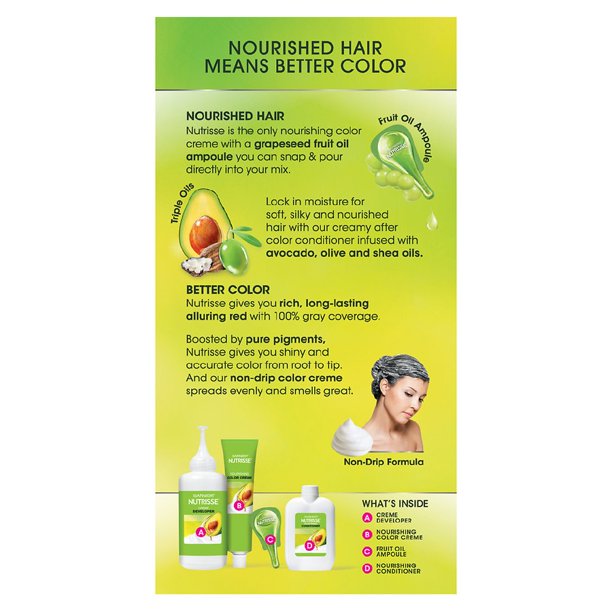 Garnier Nutrisse Nourishing Hair Color Creme, True Red 66 (Pomegranate) - Image 3