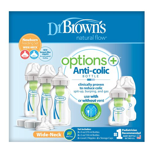 Dr. Brown's Options+ Wide-Neck Newborn Feeding Set, PP (WB09600)