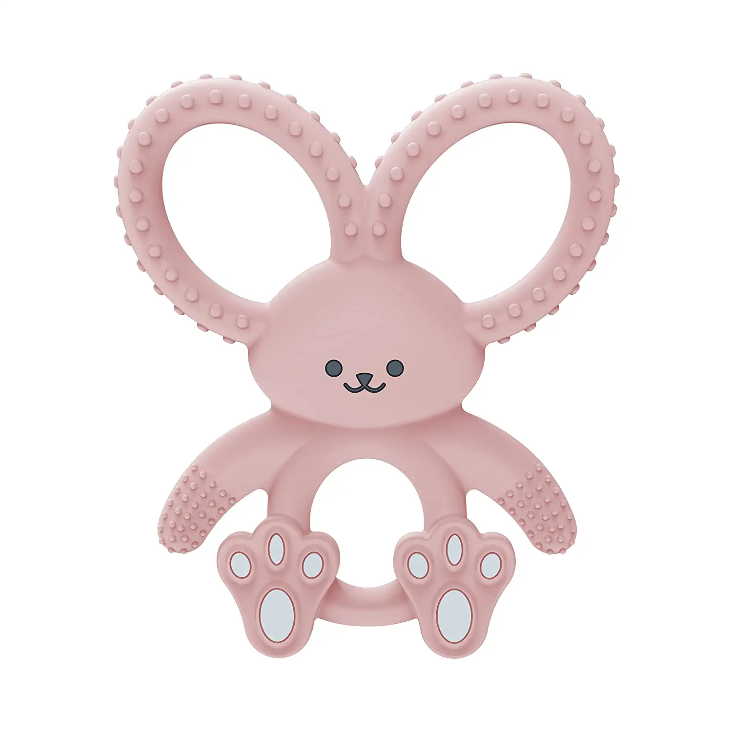 Dr. Brown's Flexees Bunny Teether for Infant & Baby, Pink, 100% Silicone, BPA Free, 3m+ ONLINE ONLY - Image 3