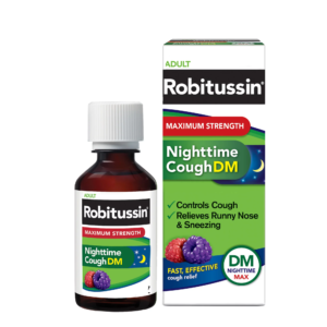 Robitussin Maximum Strength Nighttime Cough Dm, Cough Medicine for Adults, Berry Flavor -4 Oz Bottle