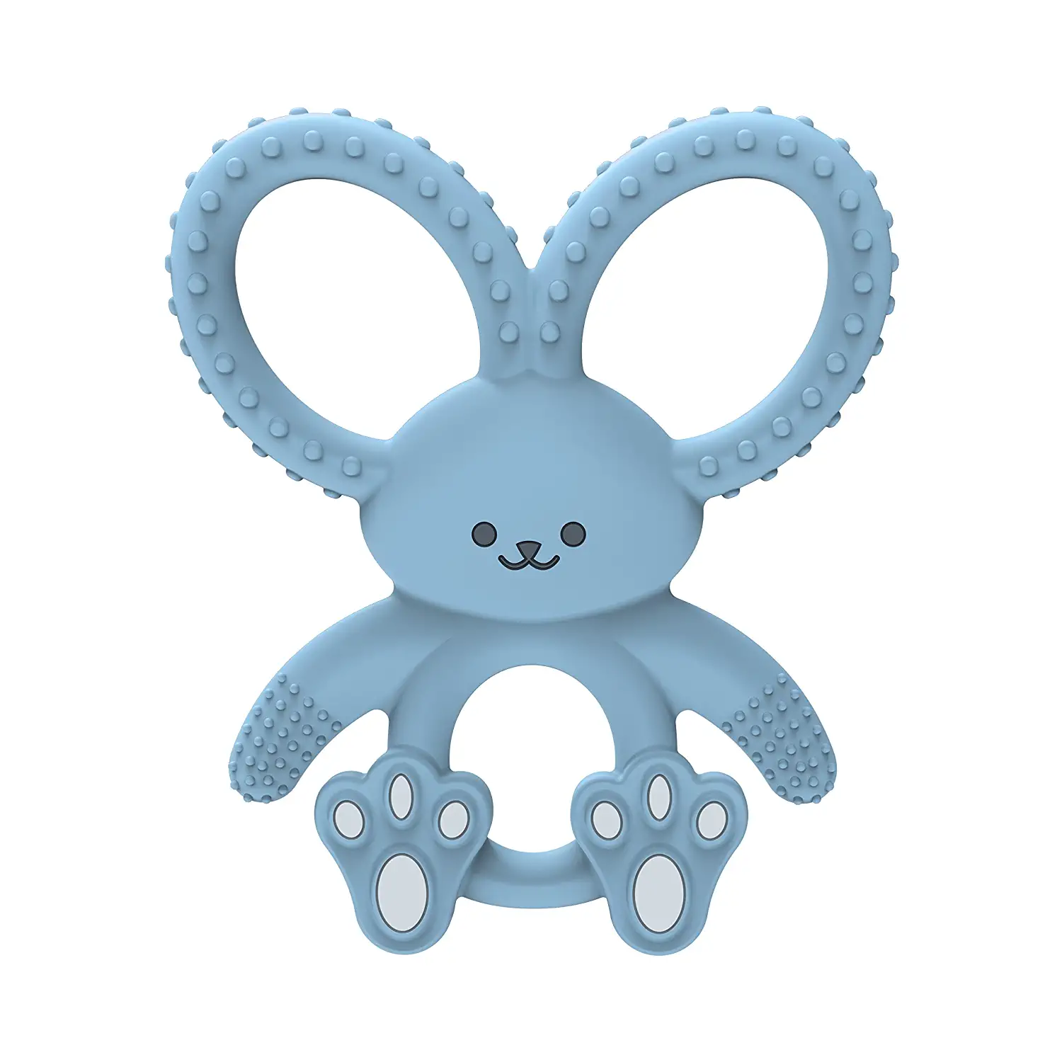 Dr. Brown's Flexees Bunny Teether for Infant & Baby, Blue, 100% Silicone, BPA Free, 3m+ - Image 3