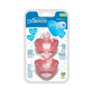 Dr. Brown’s HappyPaci Silicone Newborn Pacifier - Pink - 2pk - 0-6m