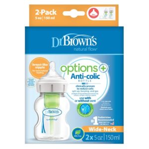 DR BROWNS Bottles 2pk 5oz Wide Neck ONLINE ONLY (Packaging may vary)