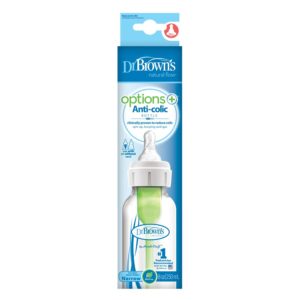 Alternative view of Dr. Brown’s Options+™ Anti-colic Baby Bottle 8oz Clear