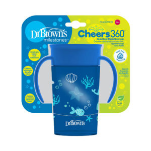 Dr.Brown's Smooth Wall Cheers 360 Cup with Handles 10oz/300ml - styles may vary ONLINE ONLY
