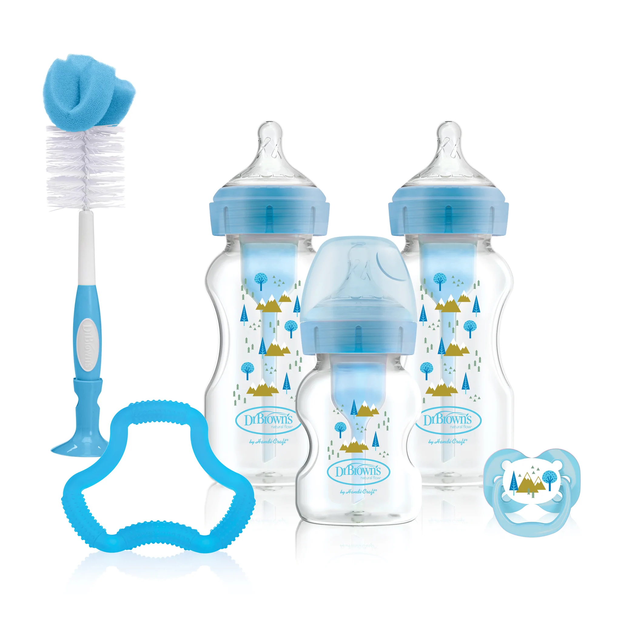 Dr Brown's Options+ Anti-Colic Baby Bottles Gift Set, Blue - Image 3