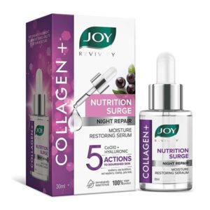 Joy Revivify Collagen+ Nutrition Surge Night Repair Moisture Restoring Serum | With CoQ10+Hyaluronic | Face Serum