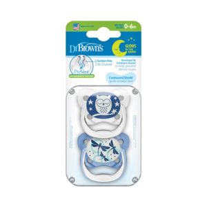 Dr. Brown's Glow-in-the-Dark Pacifier, 0-6 Months - 2 Count