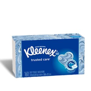 Kleenex Trusted Care Everyday Tissues, Flat Box, 1 Pack, 160 Count