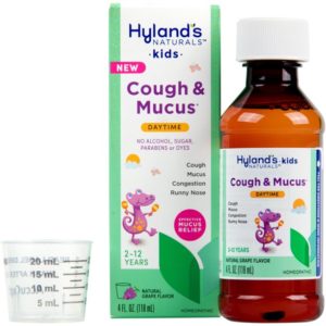 Hyland's Naturals Kids Cough & Mucus, Daytime, 4oz (Packaging may vary)