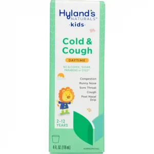 Hyland's Naturals Kids Cold & Cough Relief Liquid, Natural Relief of Common Cold Symptoms, 4 Ounces