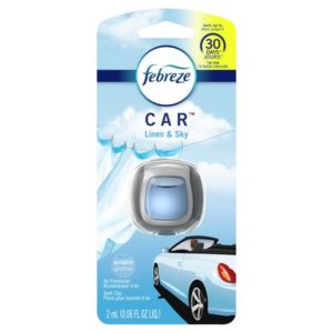 Febreze Car Air Freshener Vent Clip, Linen & Sky, 1 count