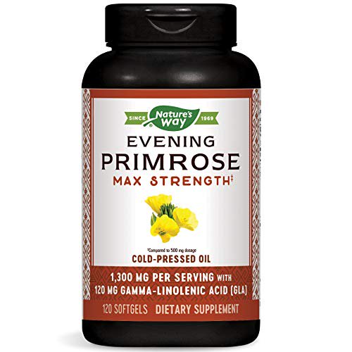 Nature's Way EfaGold Evening Primrose Oil, 1300mg, Cold Pressed | No Fillers | Non-GMO, 120 Softgels