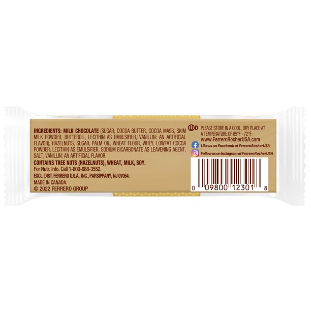 Ferrero Rocher, Premium Gourmet Milk Chocolate Hazelnut, Individually Wrapped Candy for Gifting, 1.3 oz - Image 3