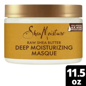 SheaMoisture Raw Shea Butter Deep Moisturizing Hair Masque Raw Shea Butter for Curly Hair Deep Conditioner to Moisturize and Renew Hair 12 oz