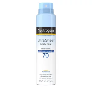 Neutrogena Ultra Sheer Lightweight Sunscreen Spray, SPF 70+, 5 oz