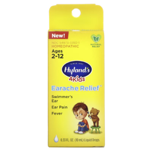 Hyland's, 4 Kids, Earache Relief Liquid Drops, Ages 2-12, 0.33 fl oz (10 ml)