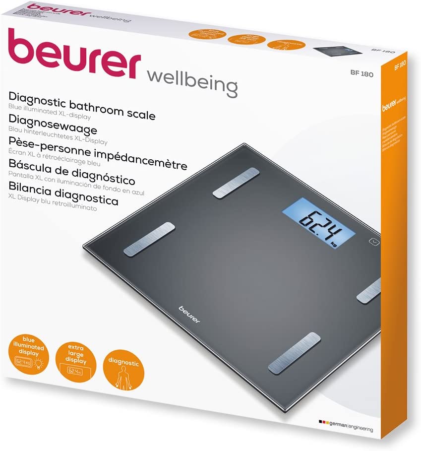 Beurer BF180 Diagnostic Bathroom Scale, Classic Body Analysis Scale, with full-body analysis including BMI calculation - Image 6